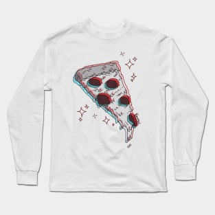 3 Dimensional Pizza Long Sleeve T-Shirt